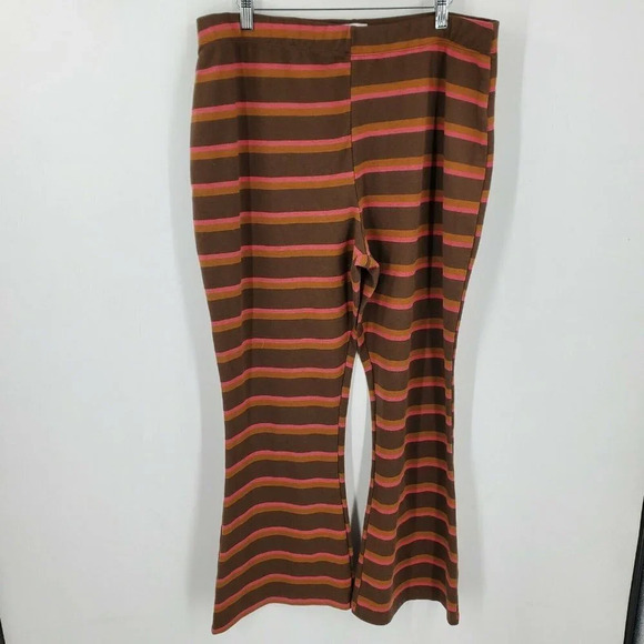 Urban Outfitters Women's Striped‎ Knit Kick Flare Pull On Pants Size 3X - Picture 2 of 12